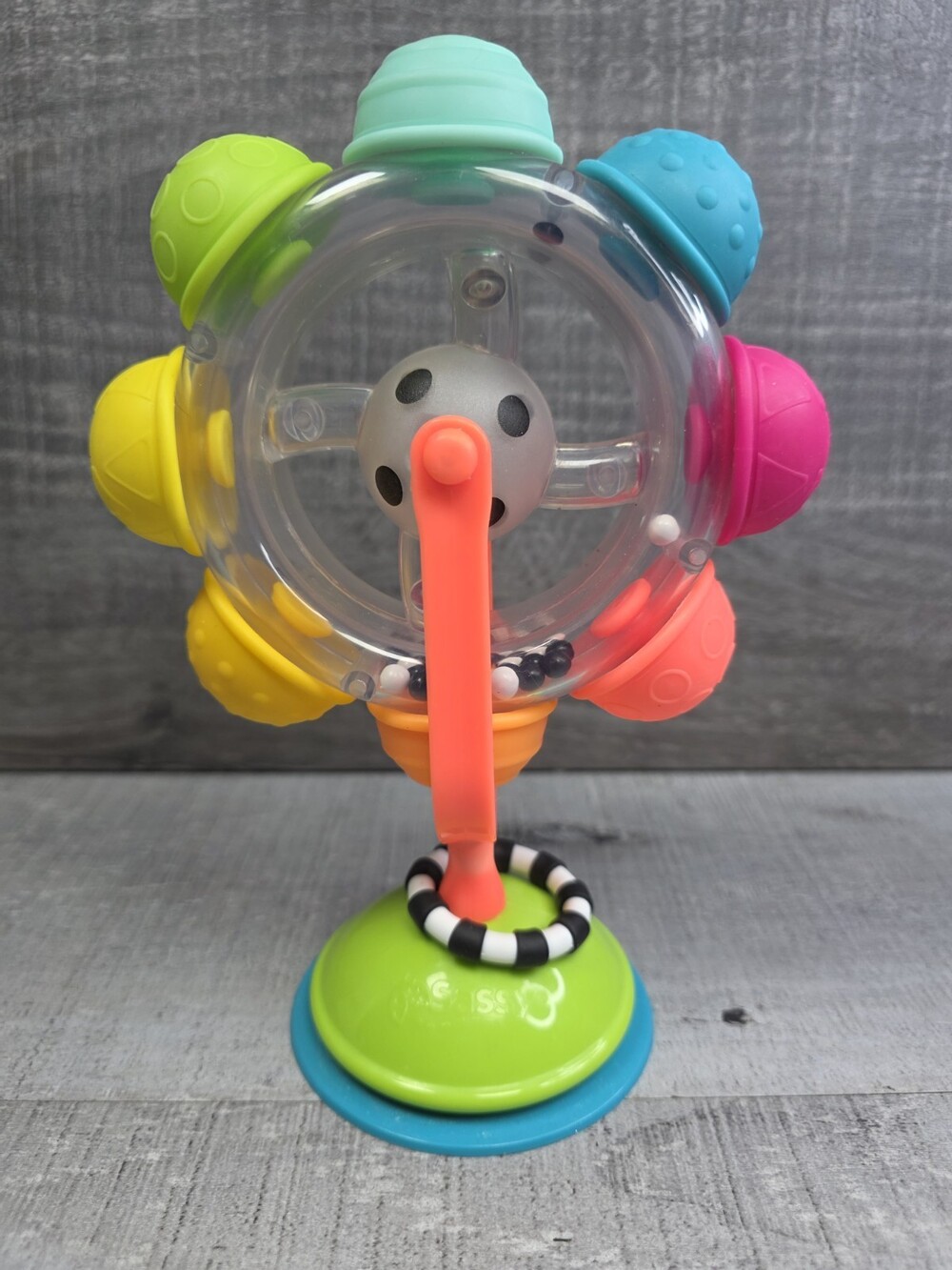 Sassy Rainbow Wheel High Tray Toy Age 6+ Months Multi Color Sensory b312